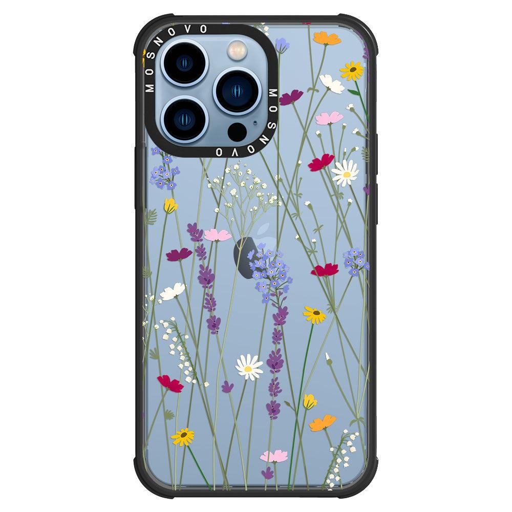 Floral Garden Lavender Daisy Flower Phone Case - iPhone 13 Pro Case - MOSNOVO