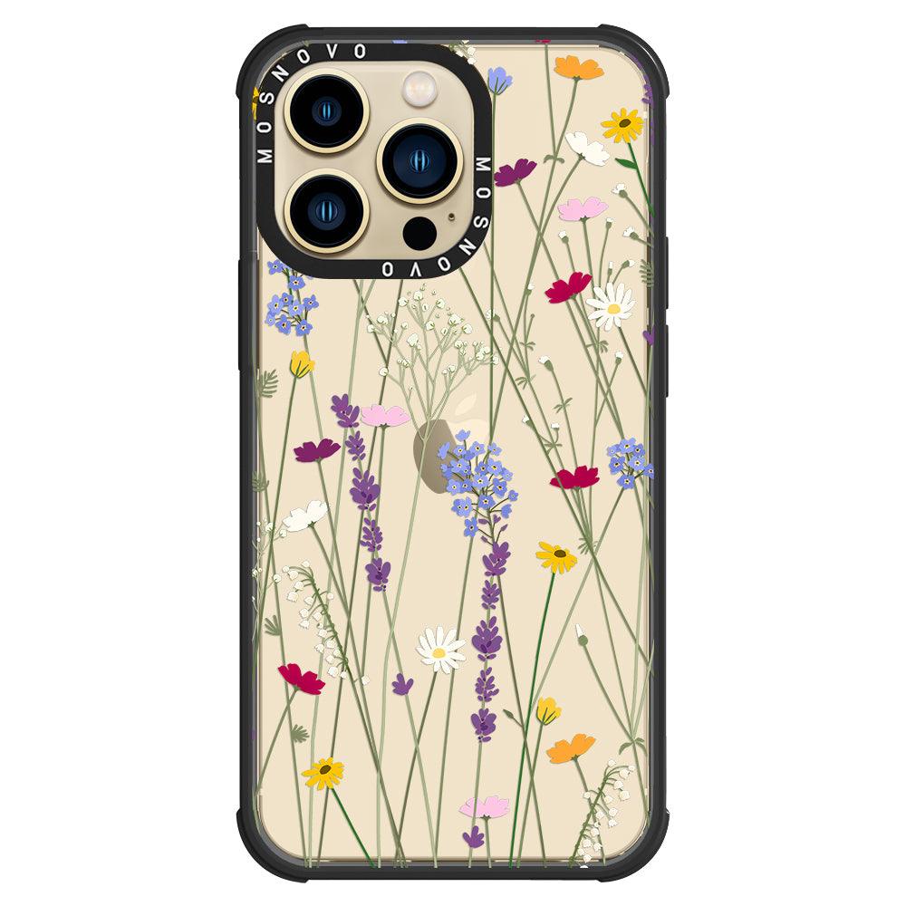 Floral Garden Lavender Daisy Flower Phone Case - iPhone 13 Pro Case - MOSNOVO