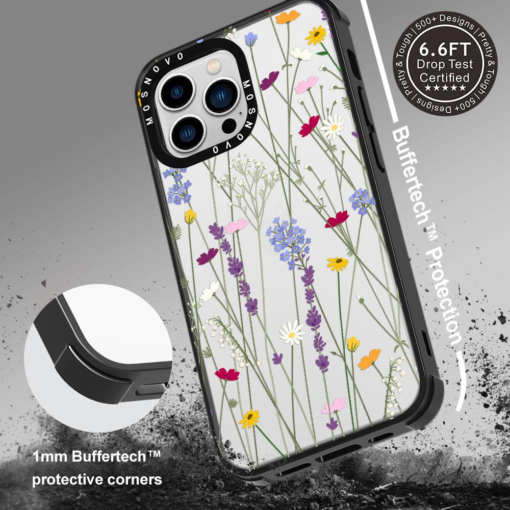 Floral Garden Lavender Daisy Flower Phone Case - iPhone 13 Pro Case - MOSNOVO