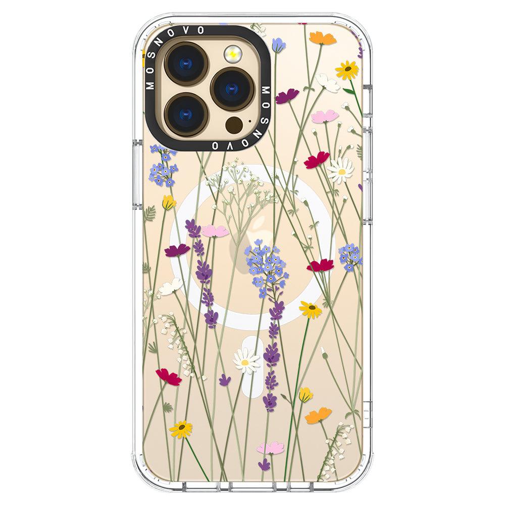 Floral Garden Lavender Daisy Flower Phone Case - iPhone 13 Pro Case - MOSNOVO