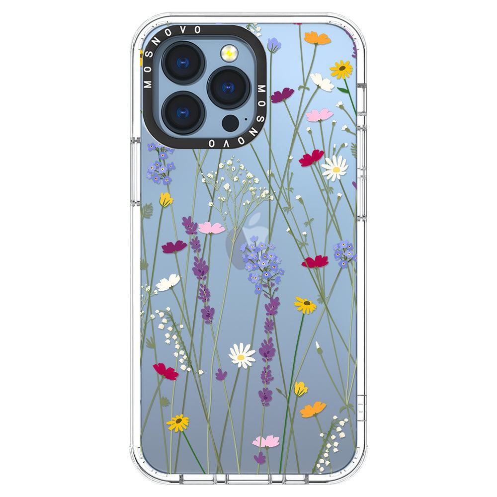 Floral Garden Lavender Daisy Flower Phone Case - iPhone 13 Pro Case - MOSNOVO