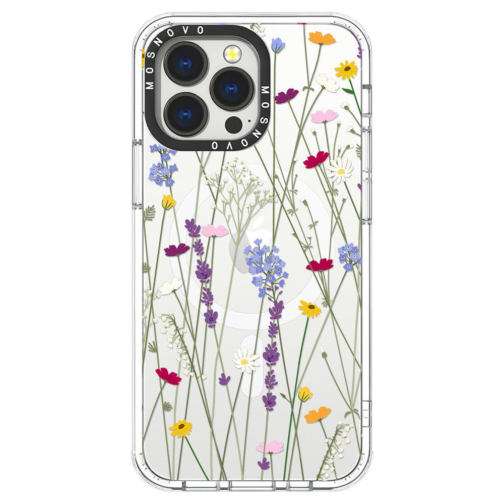 Floral Garden Lavender Daisy Flower Phone Case - iPhone 13 Pro Case - MOSNOVO