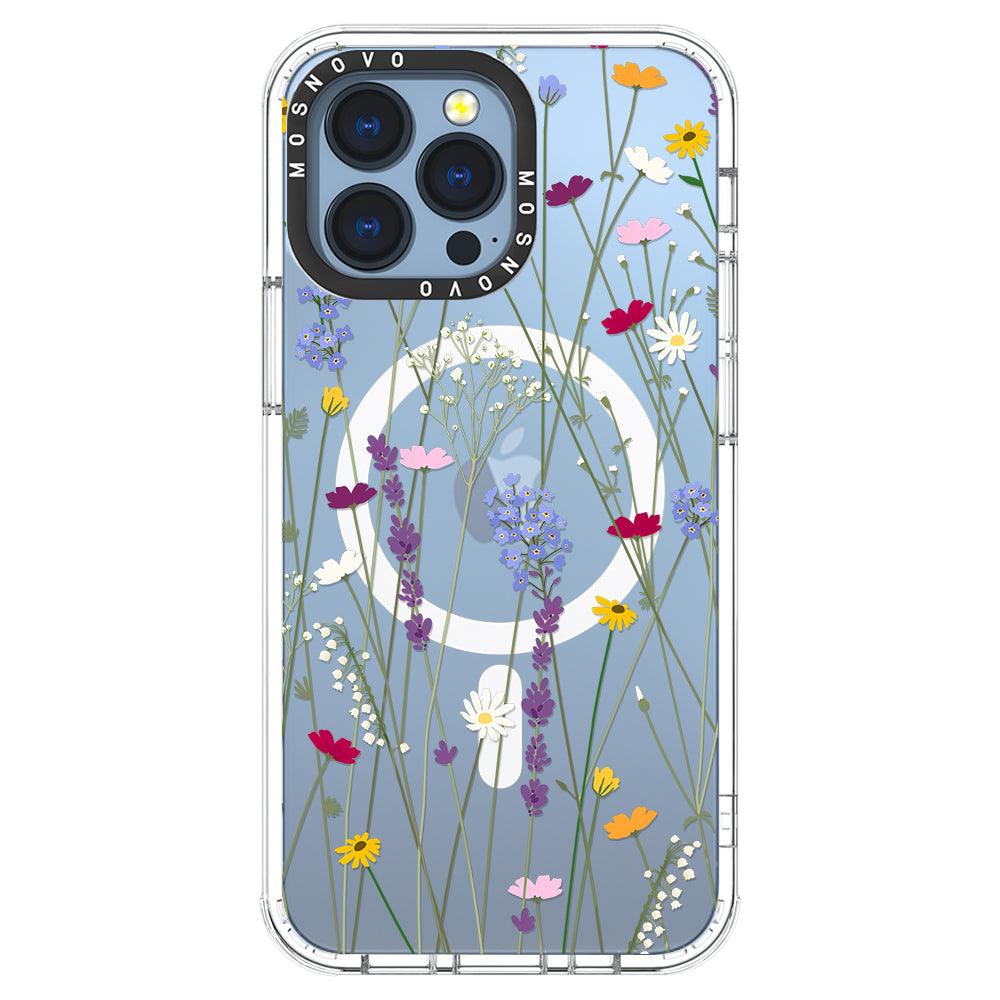 Floral Garden Lavender Daisy Flower Phone Case - iPhone 13 Pro Case - MOSNOVO