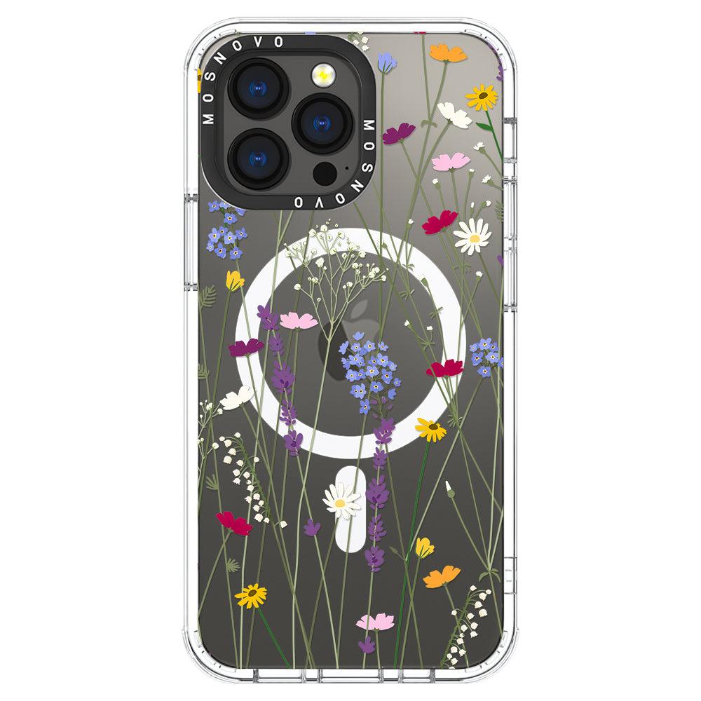 Floral Garden Lavender Daisy Flower Phone Case - iPhone 13 Pro Case - MOSNOVO