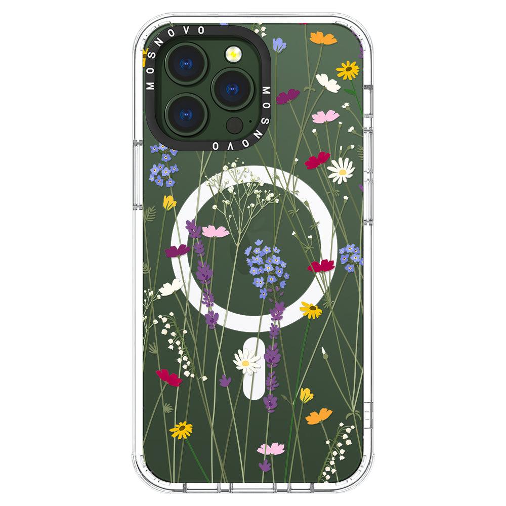 Floral Garden Lavender Daisy Flower Phone Case - iPhone 13 Pro Case - MOSNOVO