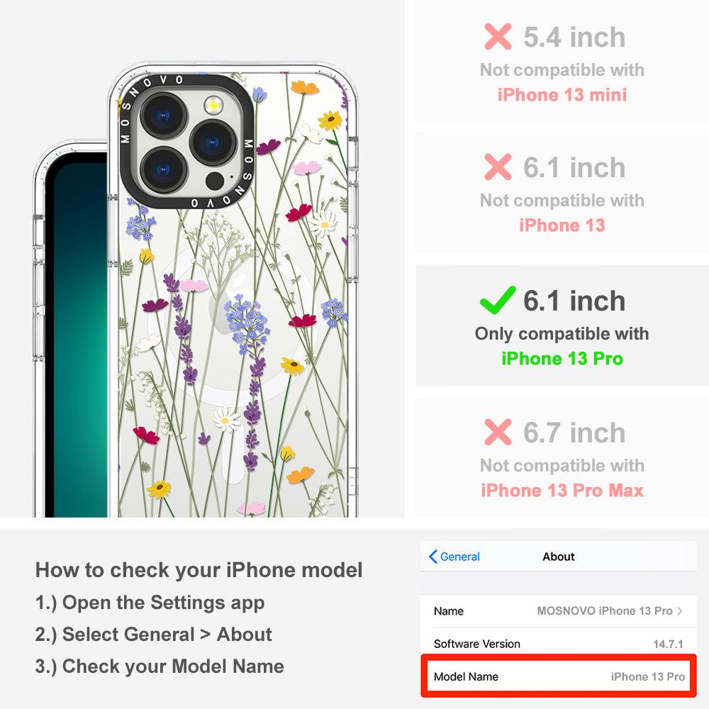 Floral Garden Lavender Daisy Flower Phone Case - iPhone 13 Pro Case - MOSNOVO