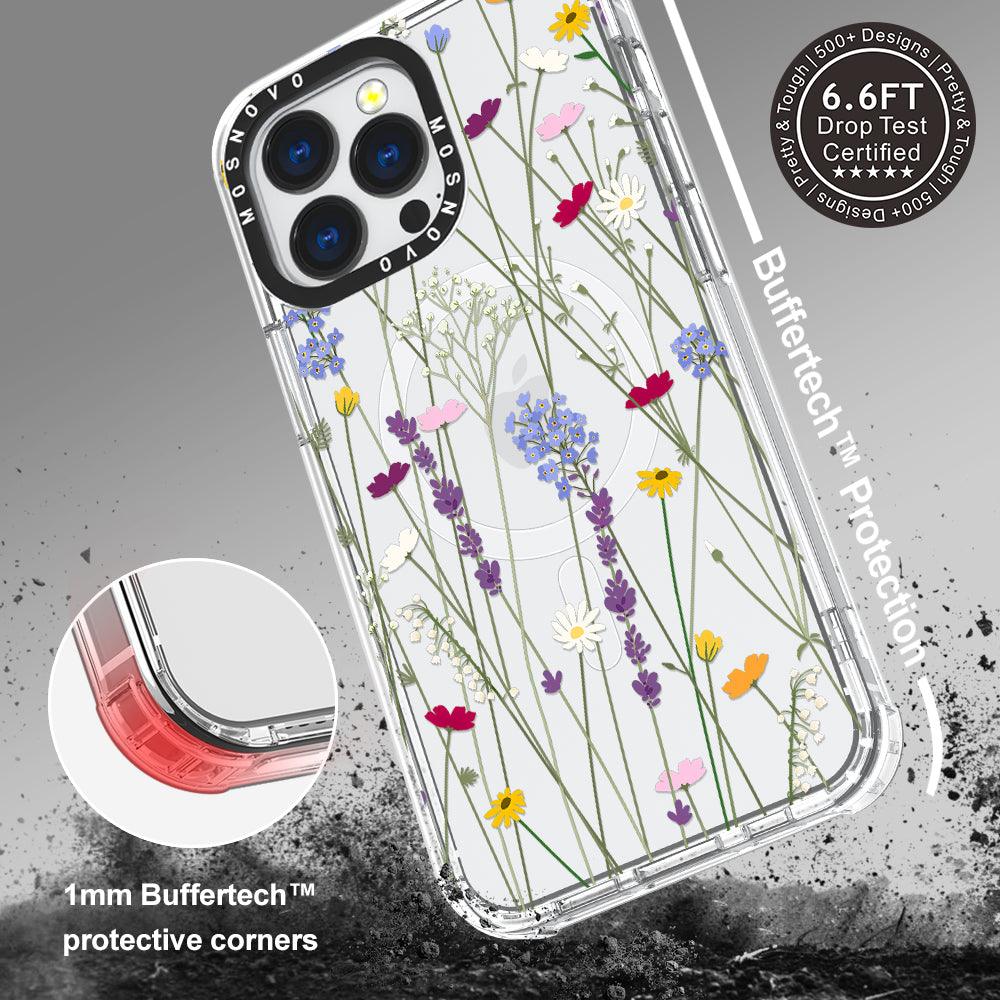 Floral Garden Lavender Daisy Flower Phone Case - iPhone 13 Pro Case - MOSNOVO