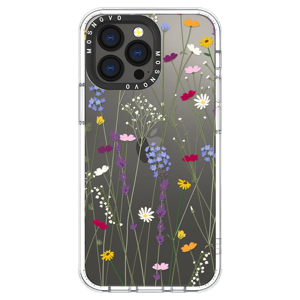 Floral Garden Lavender Daisy Flower Phone Case - iPhone 13 Pro Case - MOSNOVO