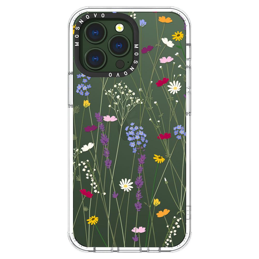 Floral Garden Lavender Daisy Flower Phone Case - iPhone 13 Pro Case - MOSNOVO