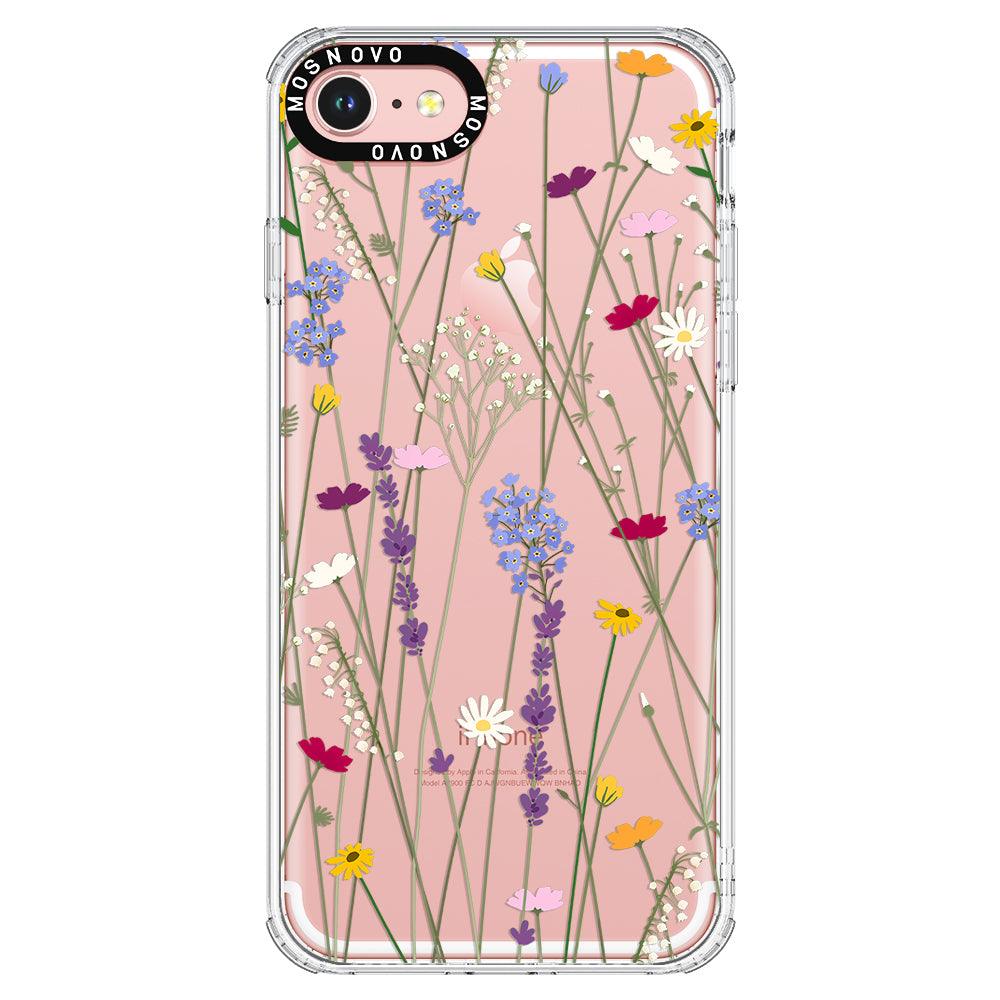 Floral Garden Lavender Daisy Flower Phone Case - iPhone 7 Case - MOSNOVO