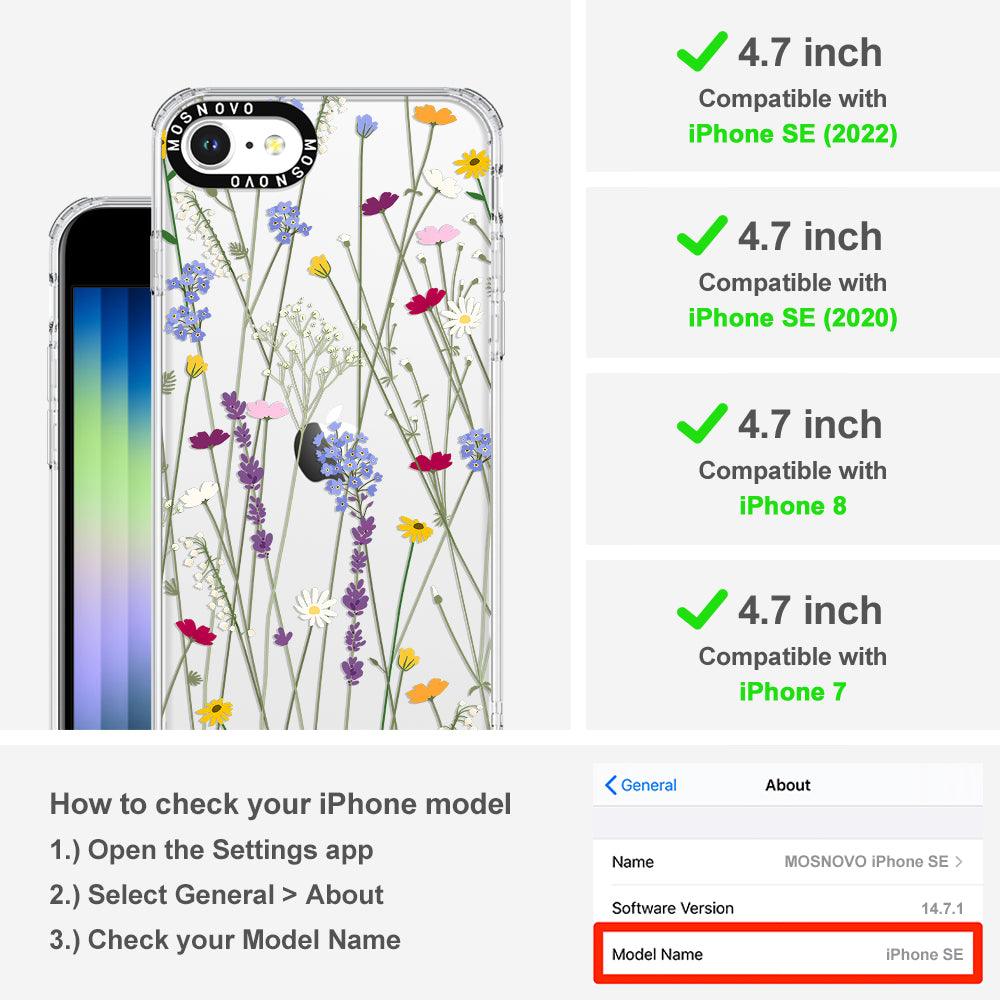 Floral Garden Lavender Daisy Flower Phone Case - iPhone 7 Case - MOSNOVO