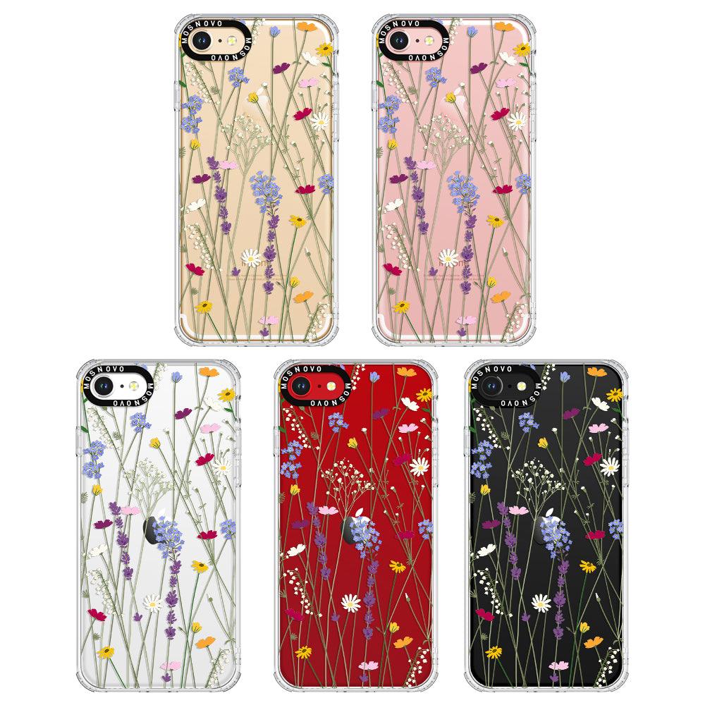 Floral Garden Lavender Daisy Flower Phone Case - iPhone 7 Case - MOSNOVO