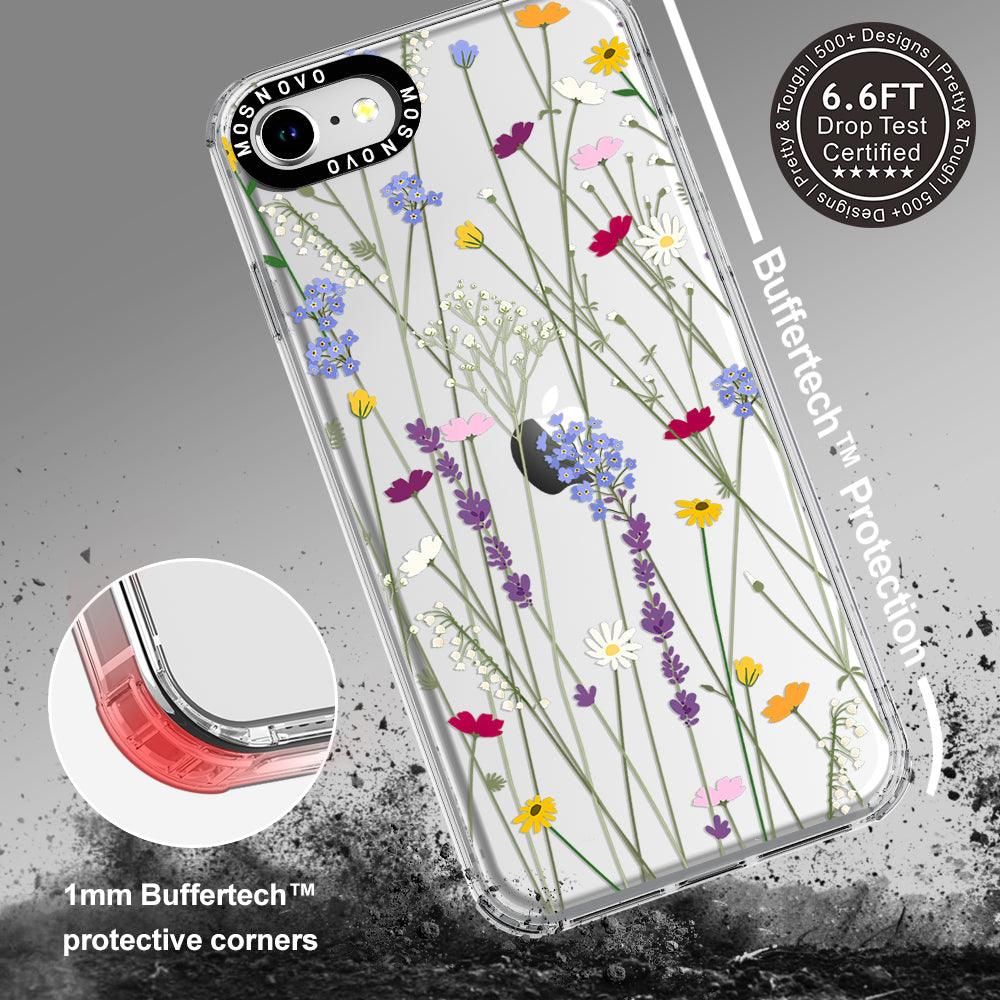 Floral Garden Lavender Daisy Flower Phone Case - iPhone 7 Case - MOSNOVO