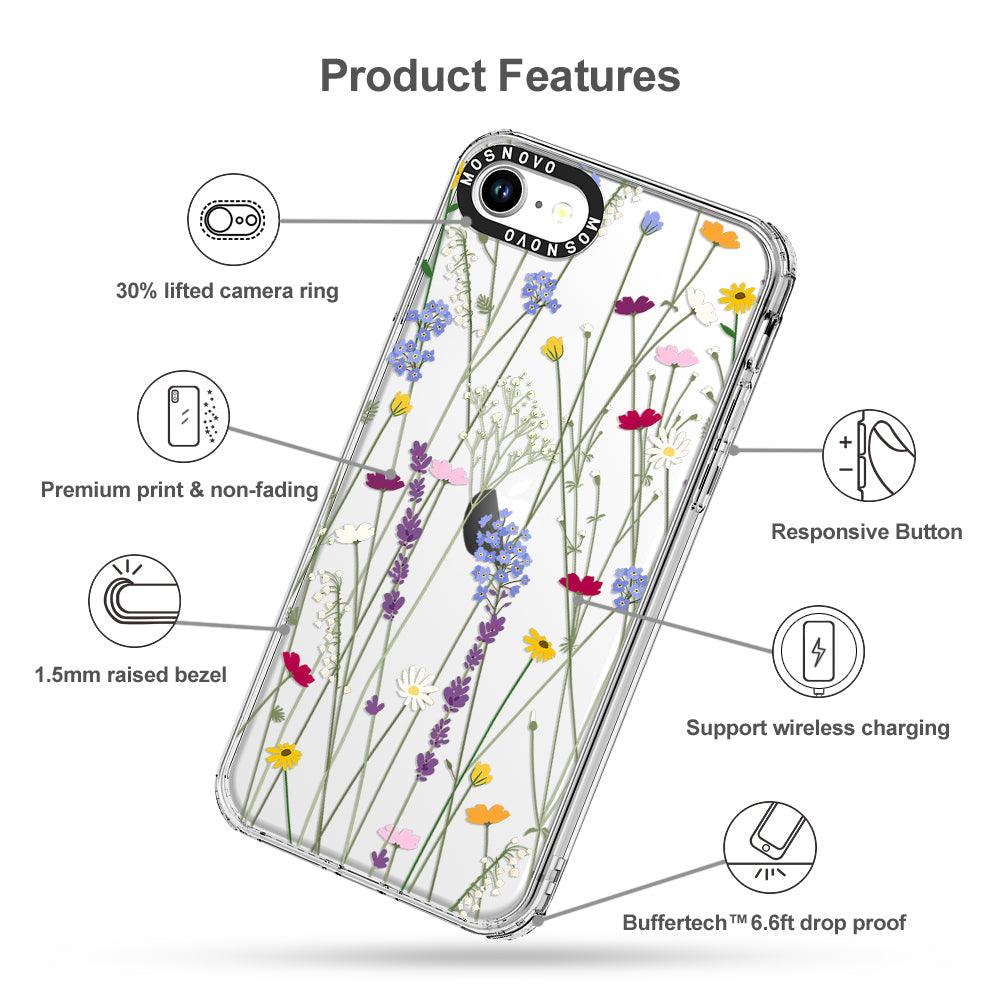 Floral Garden Lavender Daisy Flower Phone Case - iPhone 7 Case - MOSNOVO