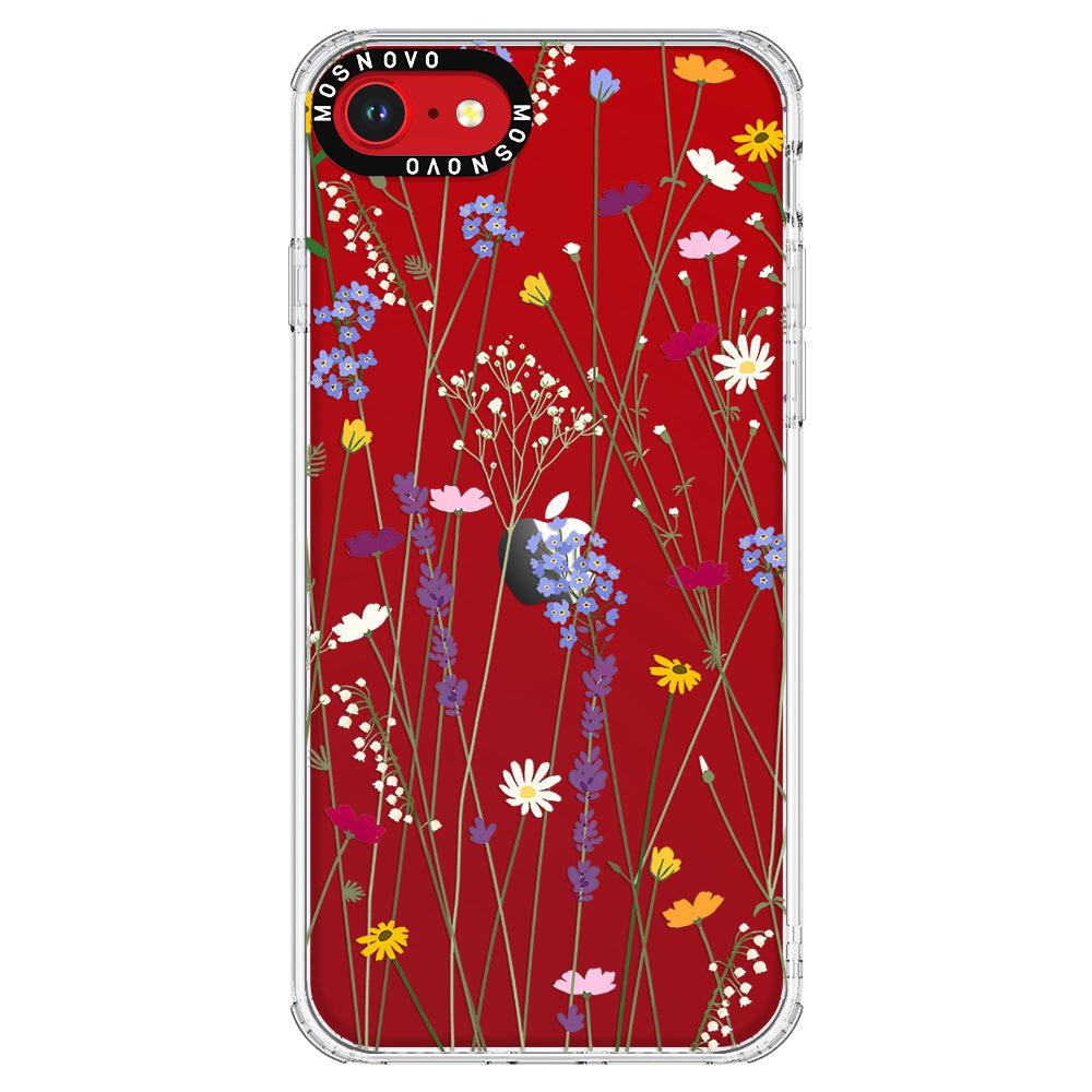 Floral Garden Lavender Daisy Flower Phone Case - iPhone SE 2020 Case - MOSNOVO