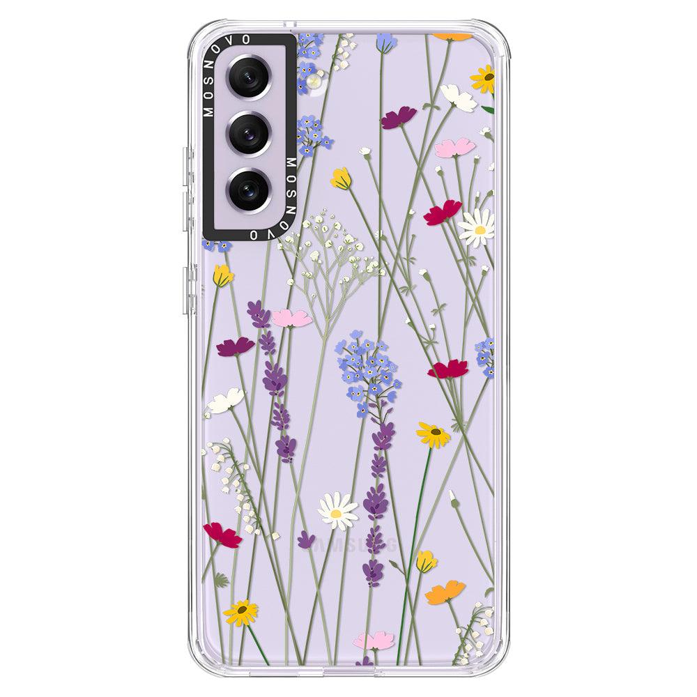 Floral Garden Lavender Daisy Flower Phone Case - Samsung Galaxy S21 FE Case - MOSNOVO