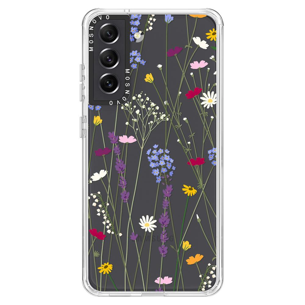 Floral Garden Lavender Daisy Flower Phone Case - Samsung Galaxy S21 FE Case - MOSNOVO