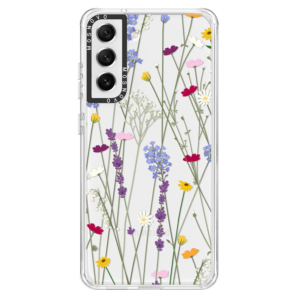 Floral Garden Lavender Daisy Flower Phone Case - Samsung Galaxy S21 FE Case - MOSNOVO