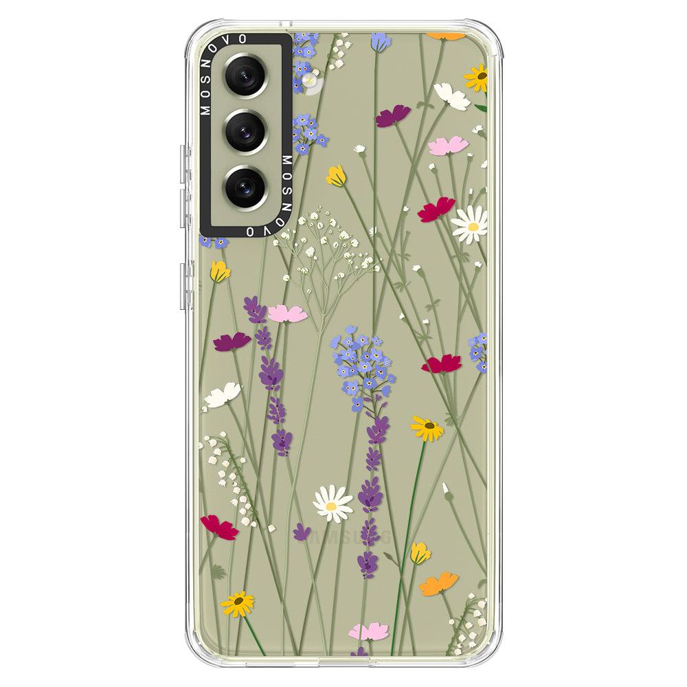 Floral Garden Lavender Daisy Flower Phone Case - Samsung Galaxy S21 FE Case - MOSNOVO