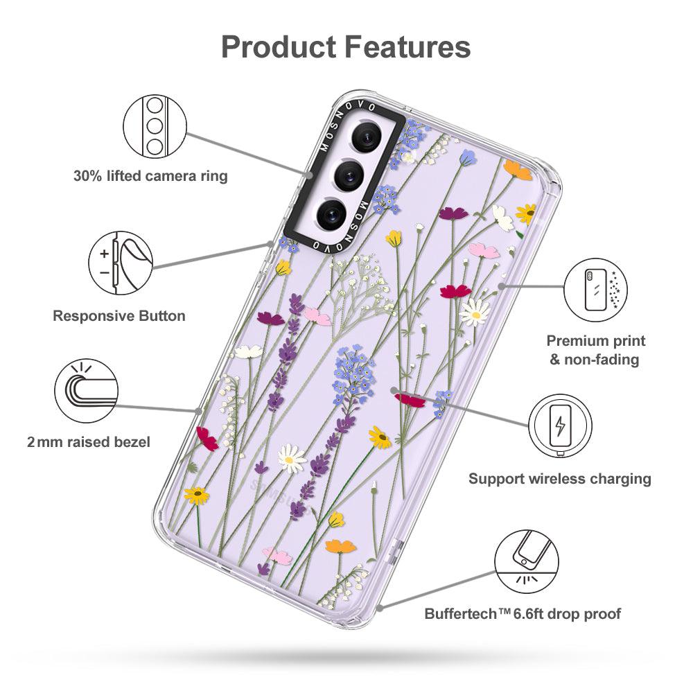 Floral Garden Lavender Daisy Flower Phone Case - Samsung Galaxy S21 FE Case - MOSNOVO