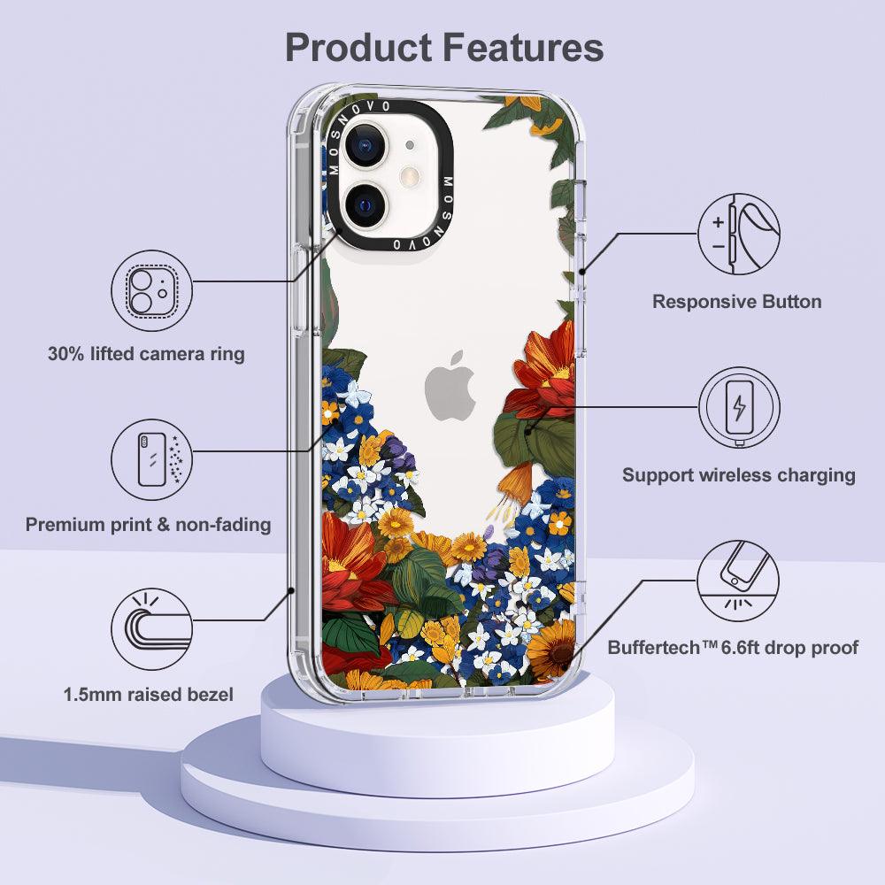 Floral Garden Phone Case - iPhone 12 Mini Case - MOSNOVO