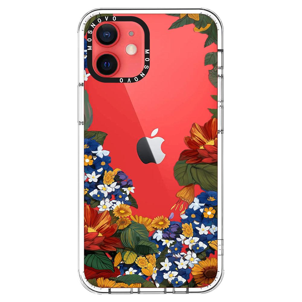 Floral Garden Phone Case - iPhone 12 Mini Case - MOSNOVO