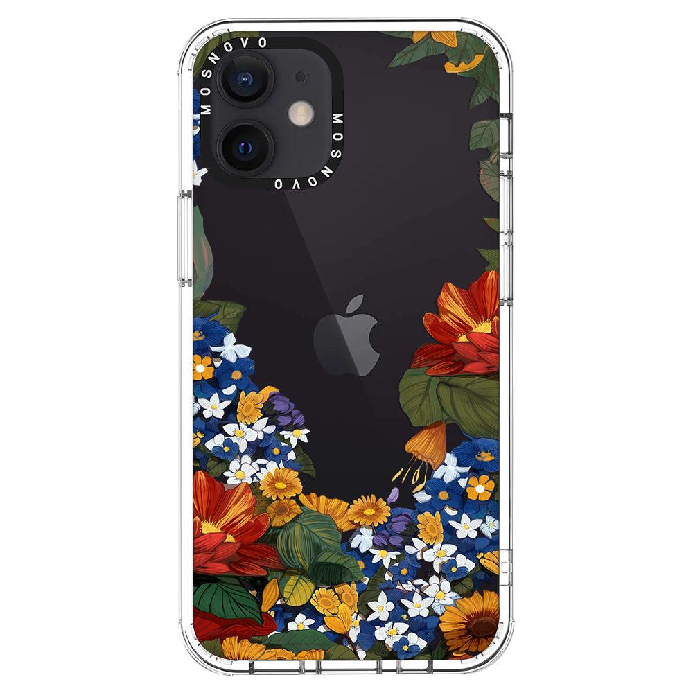 Floral Garden Phone Case - iPhone 12 Mini Case - MOSNOVO