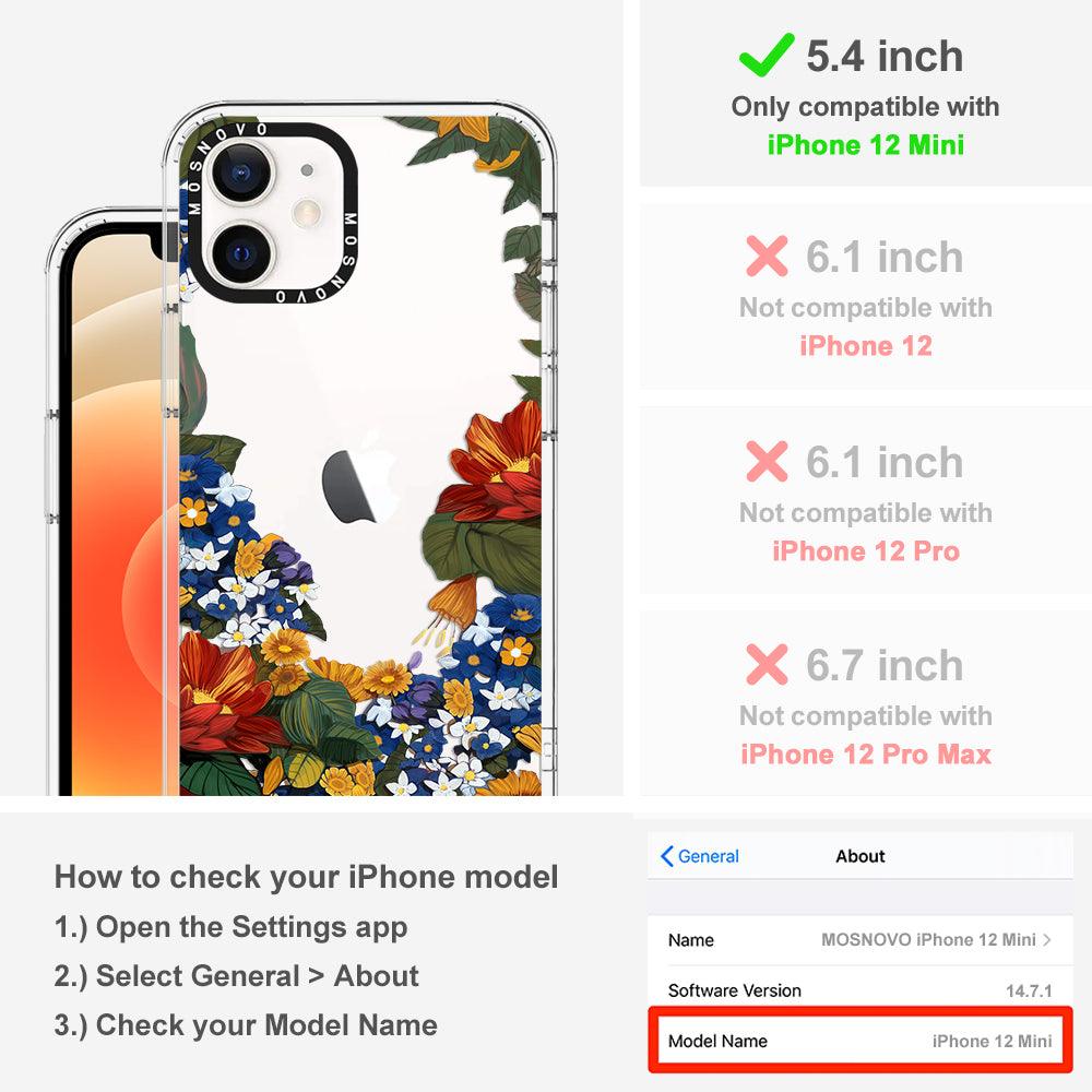 Floral Garden Phone Case - iPhone 12 Mini Case - MOSNOVO