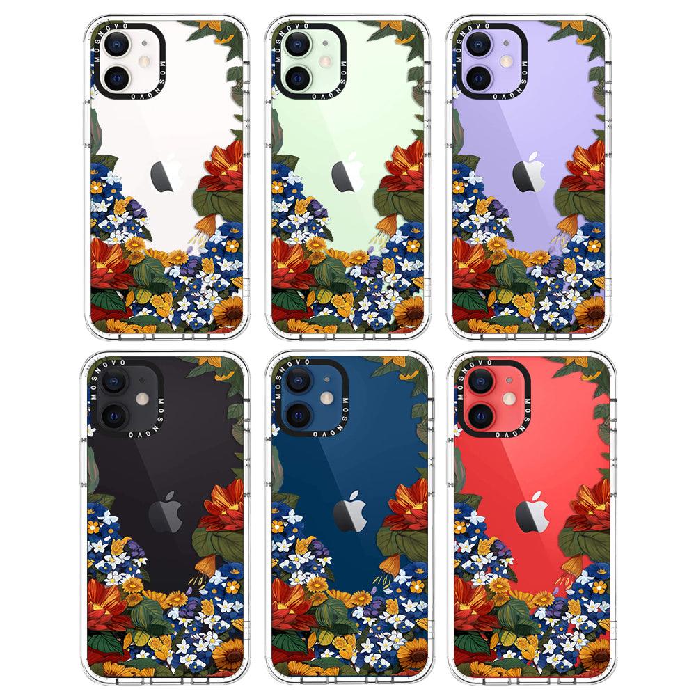 Floral Garden Phone Case - iPhone 12 Mini Case - MOSNOVO