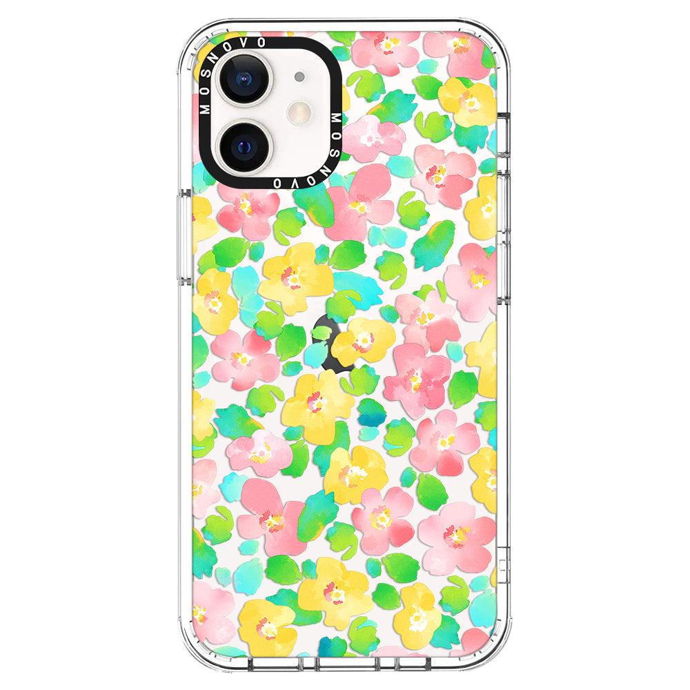 Floral Print Phone Case - iPhone 12 Case - MOSNOVO