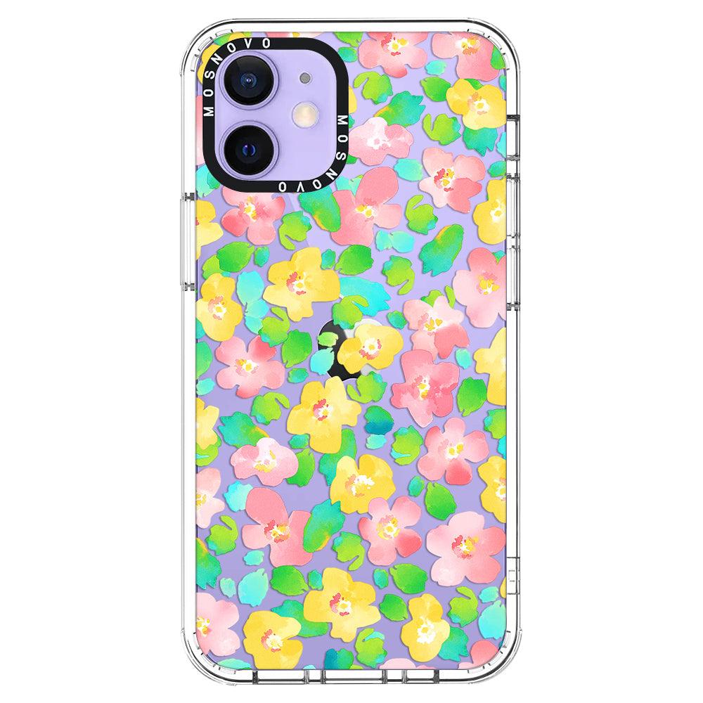 Floral Print Phone Case - iPhone 12 Case - MOSNOVO