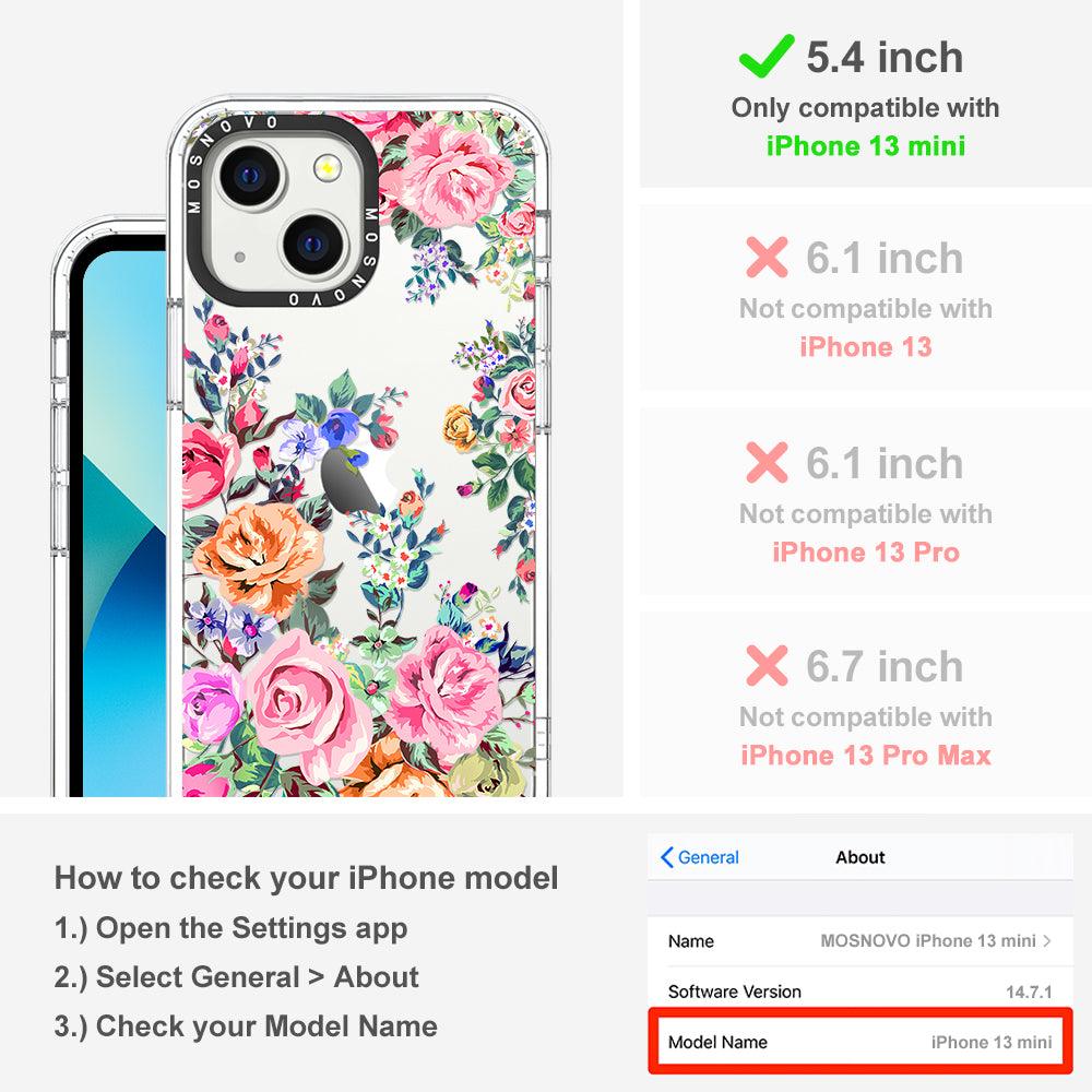Flower Garden Phone Case - iPhone 13 Mini Case - MOSNOVO