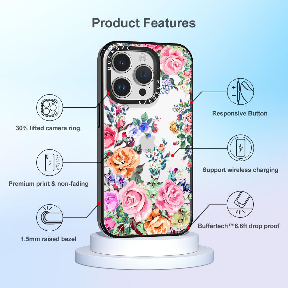Flower Garden Phone Case - iPhone 14 Pro Case - MOSNOVO