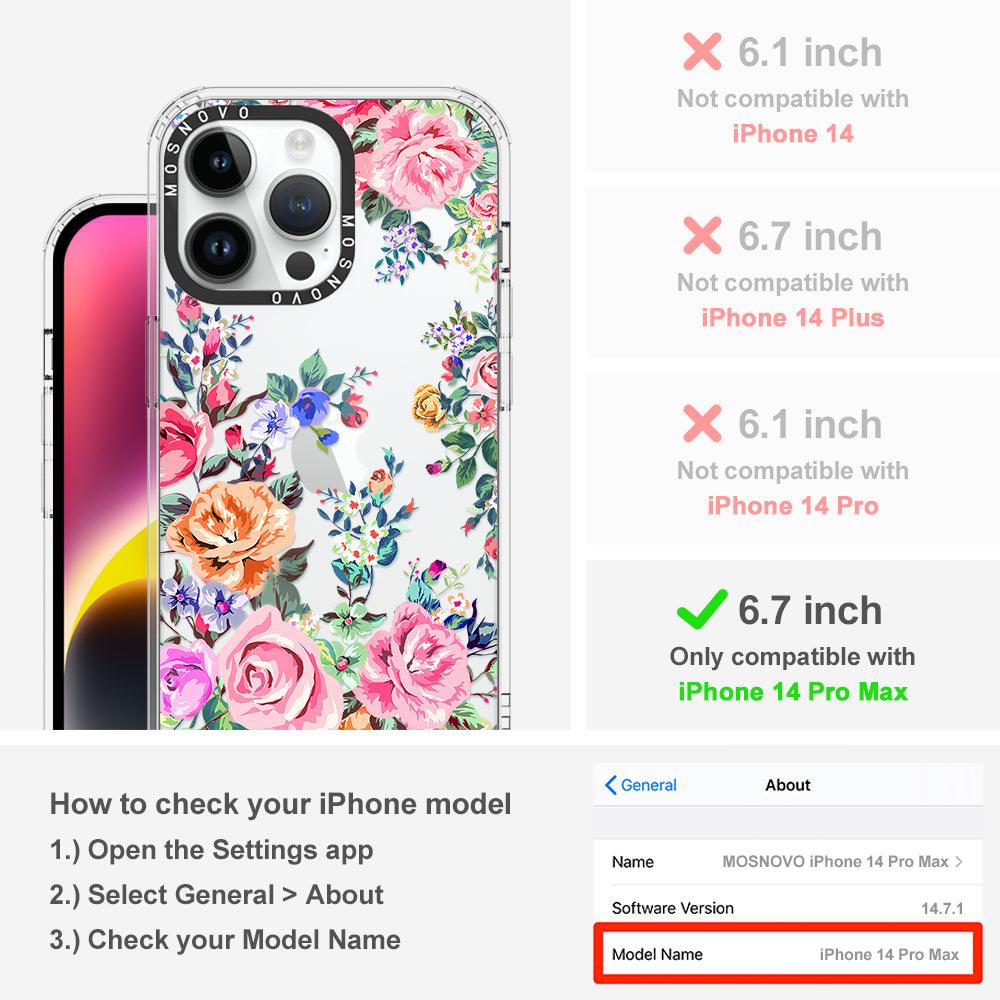Flower Garden Phone Case - iPhone 14 Pro Max Case - MOSNOVO