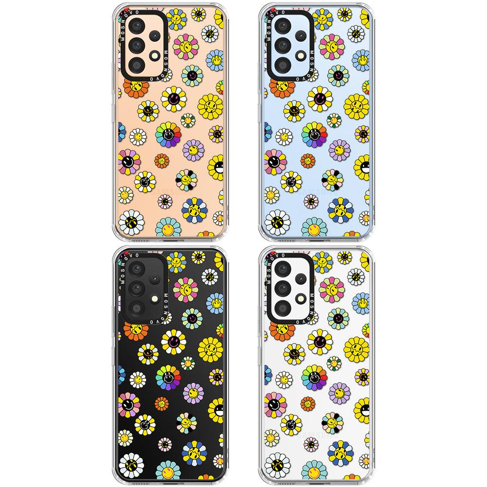 Flower Smiley Face Phone Case - Samsung Galaxy A53 Case - MOSNOVO