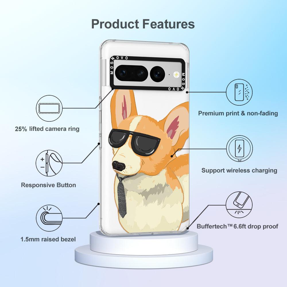 Fluffy Corgi Phone Case - Google Pixel 7 Pro Case - MOSNOVO