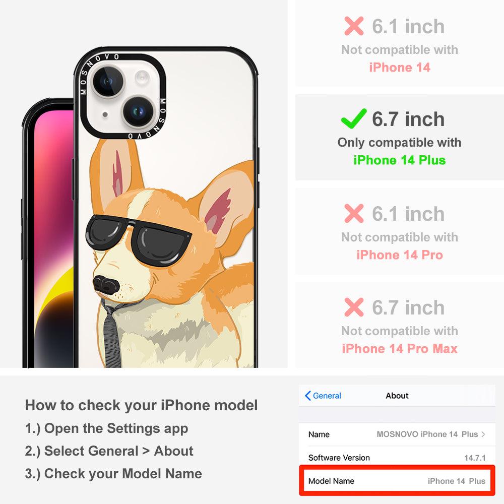 Fluffy Corgi Phone Case - iPhone 14 Plus Case - MOSNOVO