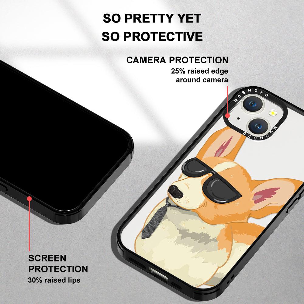 Fluffy Corgi Phone Case - iPhone 14 Plus Case - MOSNOVO