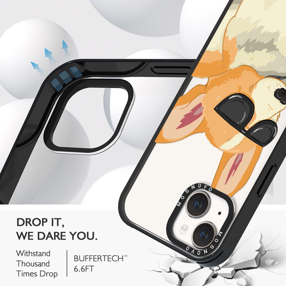 Fluffy Corgi Phone Case - iPhone 14 Plus Case - MOSNOVO