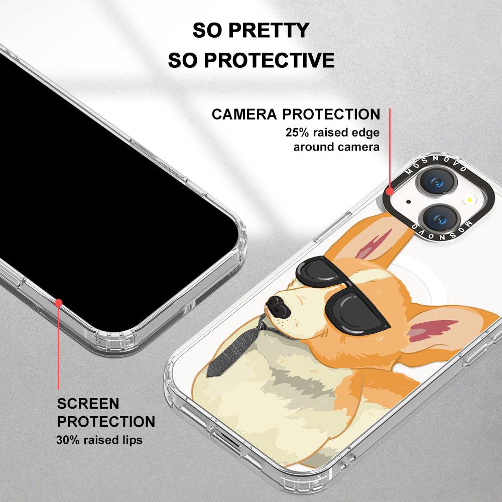 Fluffy Corgi Phone Case - iPhone 14 Plus Case - MOSNOVO