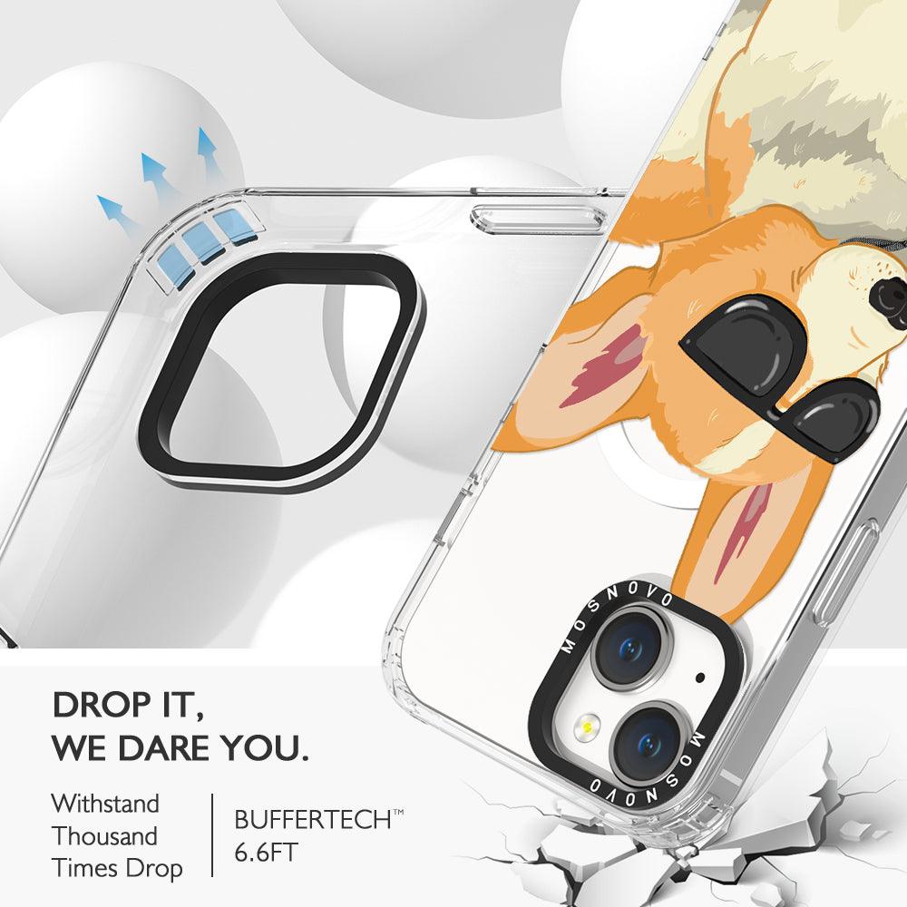 Fluffy Corgi Phone Case - iPhone 14 Plus Case - MOSNOVO