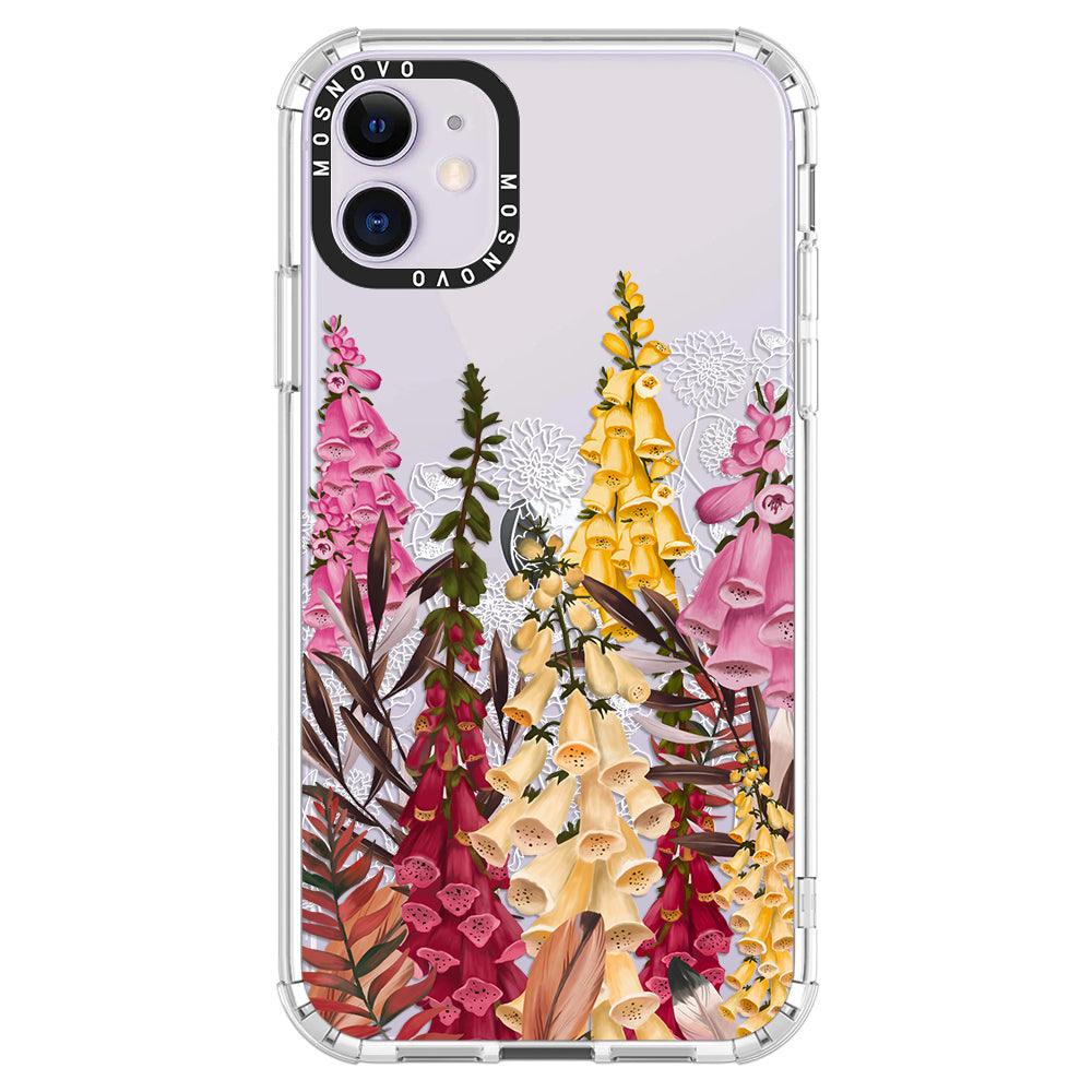 Foxglove Flower Phone Case - iPhone 11 Case - MOSNOVO