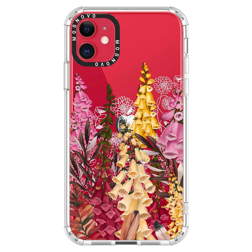 Foxglove Flower Phone Case - iPhone 11 Case - MOSNOVO