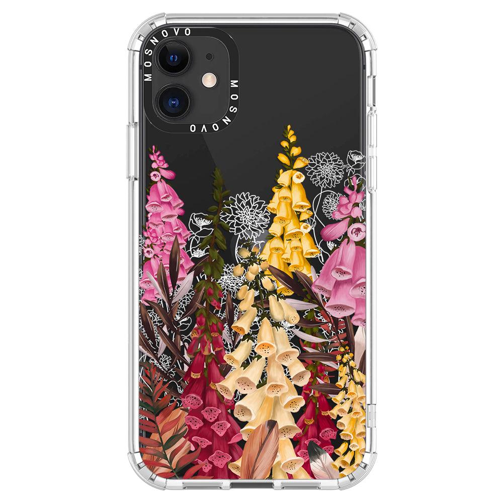 Foxglove Flower Phone Case - iPhone 11 Case - MOSNOVO