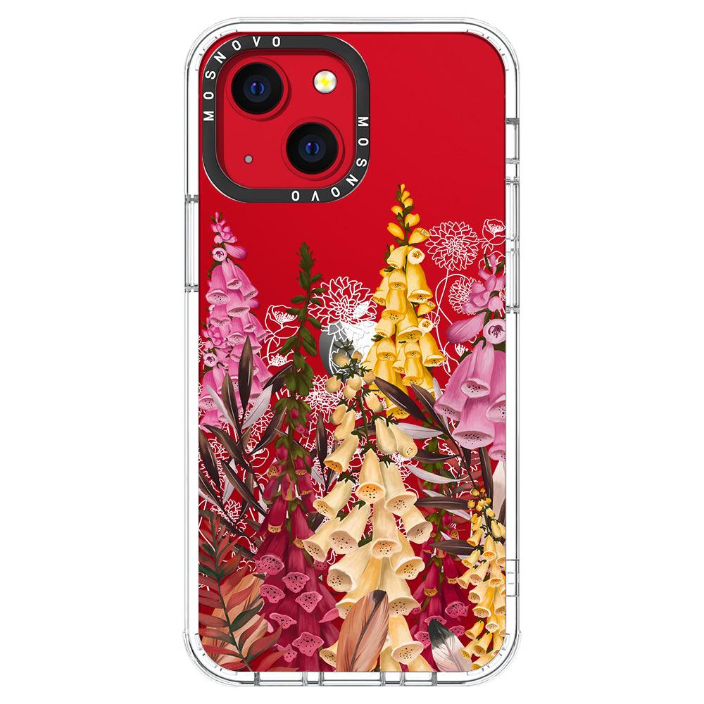 Foxglove Flower Phone Case - iPhone 13 Mini Case - MOSNOVO