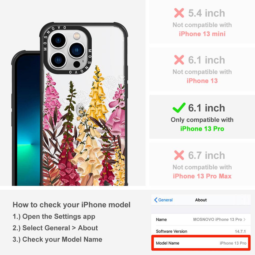 Foxglove Flower Phone Case - iPhone 13 Pro Case - MOSNOVO
