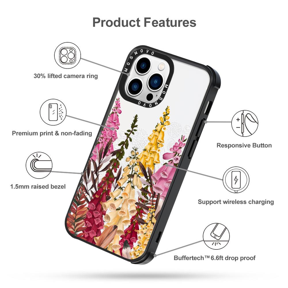 Foxglove Flower Phone Case - iPhone 13 Pro Case - MOSNOVO