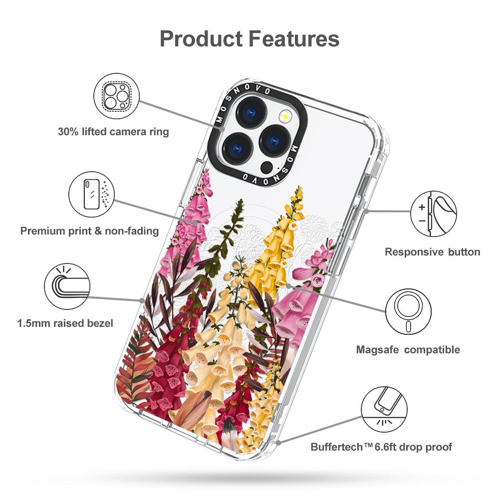 Foxglove Flower Phone Case - iPhone 13 Pro Case - MOSNOVO