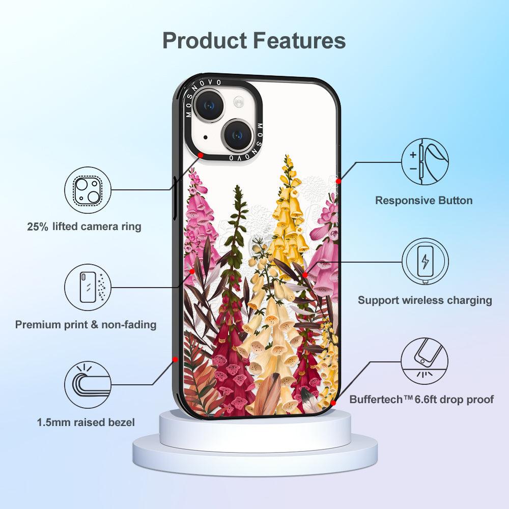 Foxglove Flower Phone Case - iPhone 14 Plus Case - MOSNOVO