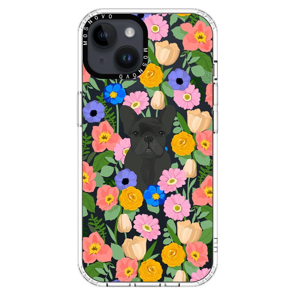 French Bulldog Garden Phone Case - iPhone 14 Plus Case - MOSNOVO